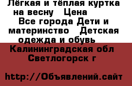 Лёгкая и тёплая куртка на весну › Цена ­ 500 - Все города Дети и материнство » Детская одежда и обувь   . Калининградская обл.,Светлогорск г.